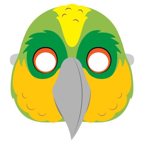    Papağan  maske Şablonları