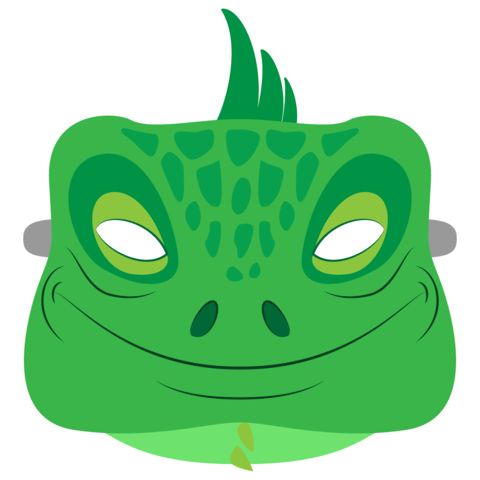   İguana   maske Şablonları