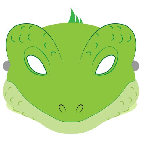 Çocuklar İçin  iguana Hazır Maske Şablonları 