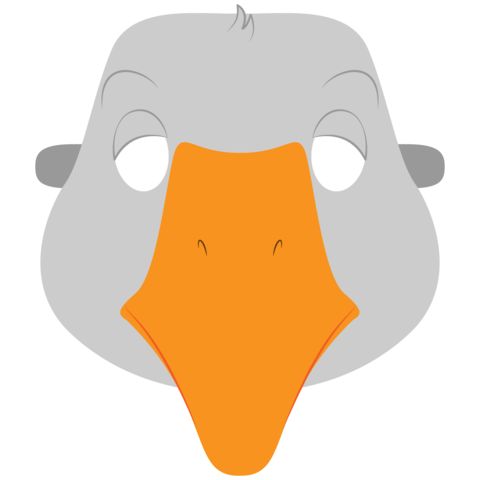 Çocuklar İçin  ördek Hazır Maske Şablonları 