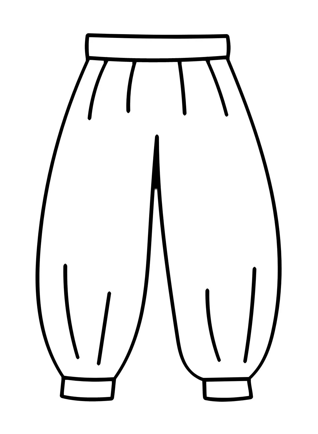 Çocuklar İçin Pantalon Boyama Sayfaları 
