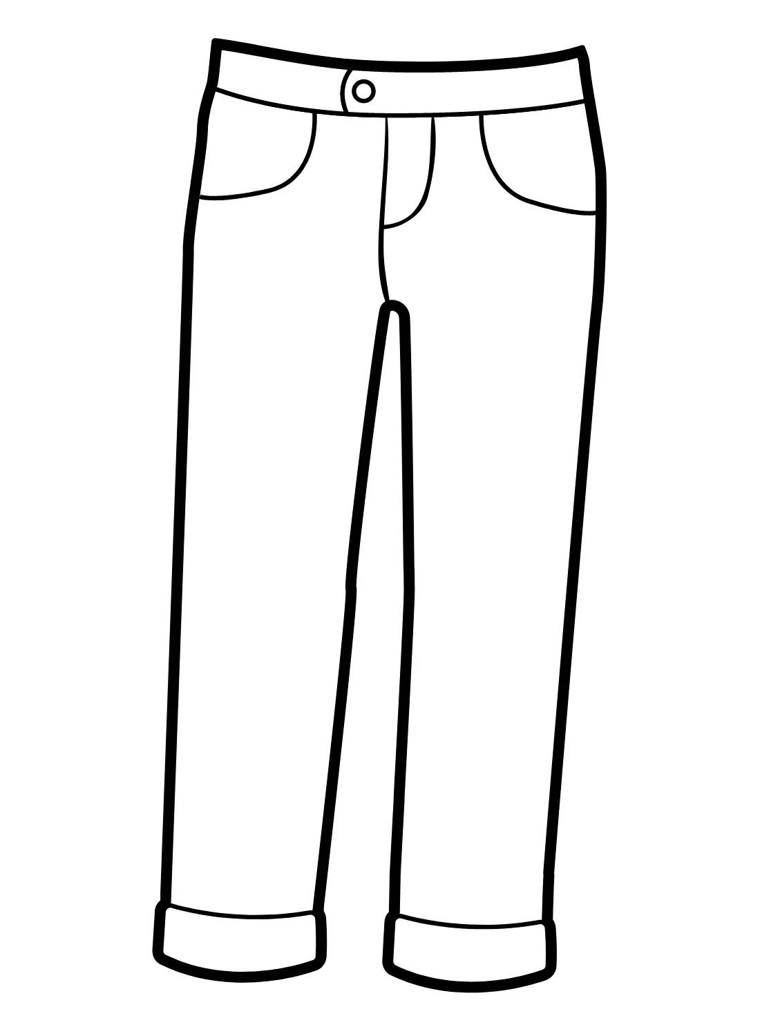 Çocuklar İçin Pantalon Boyama Sayfaları 