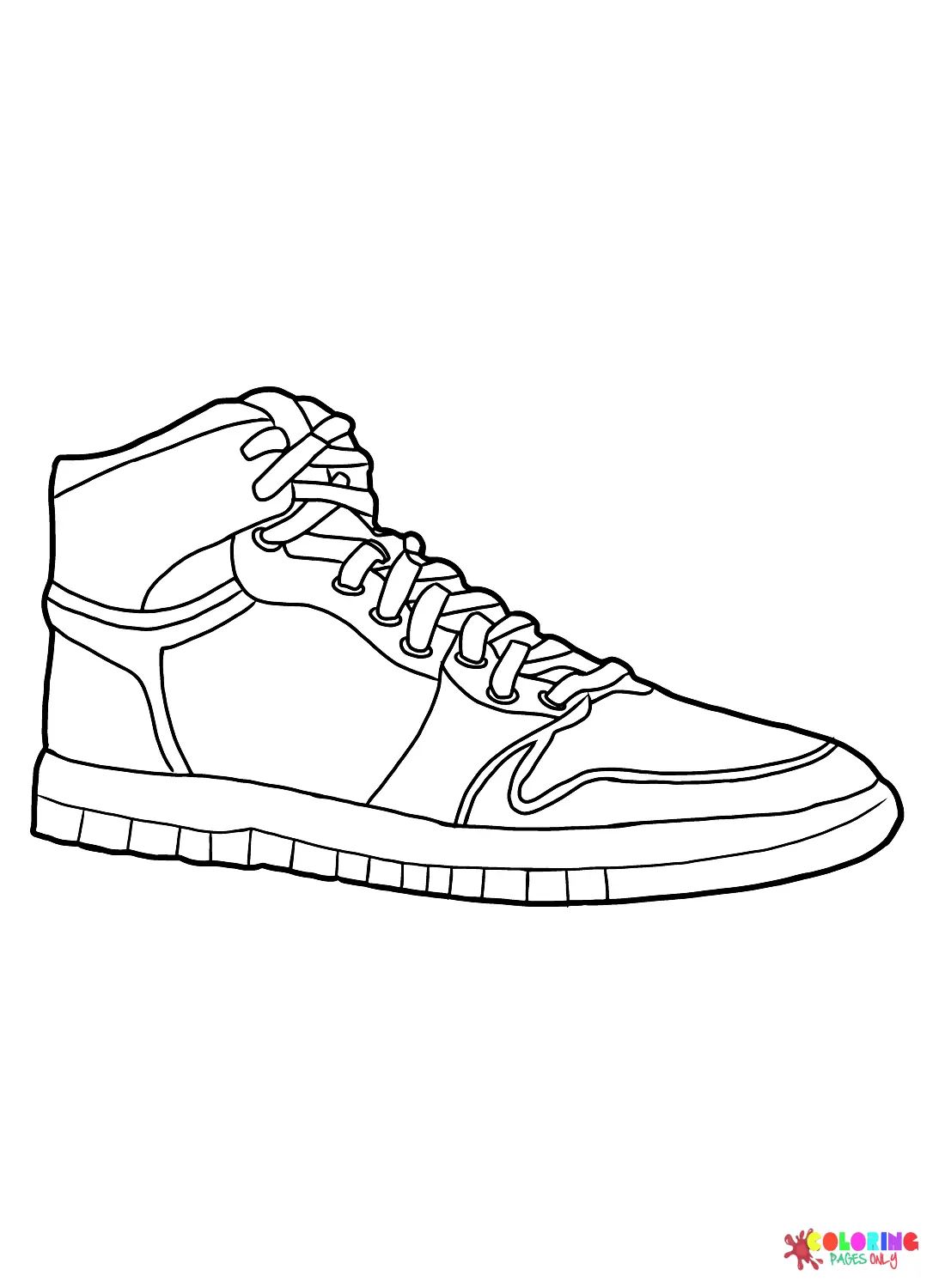 Çocuklar İçin Sneaker Boyama Sayfaları 