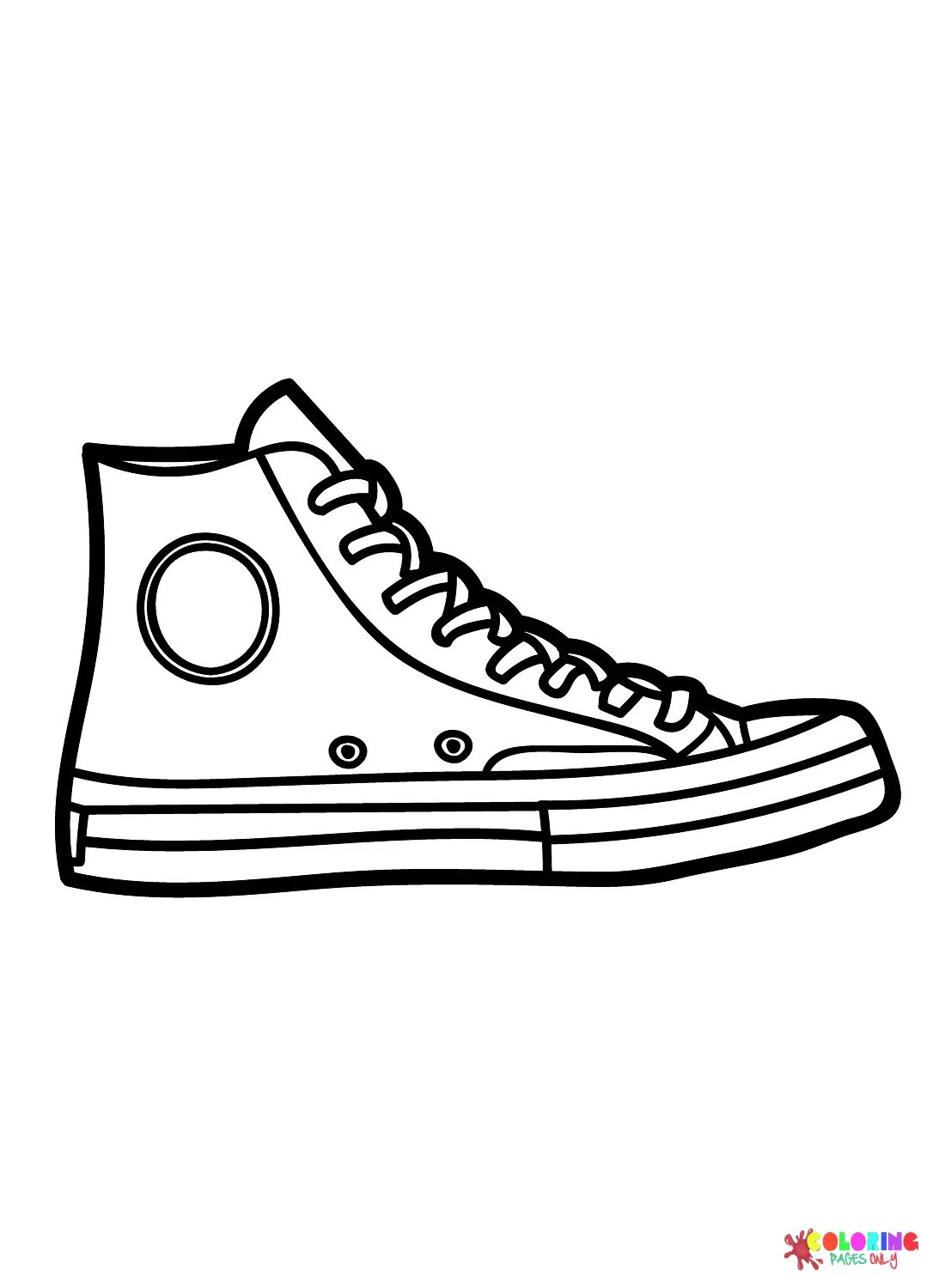 Çocuklar İçin Sneaker Boyama Sayfaları 
