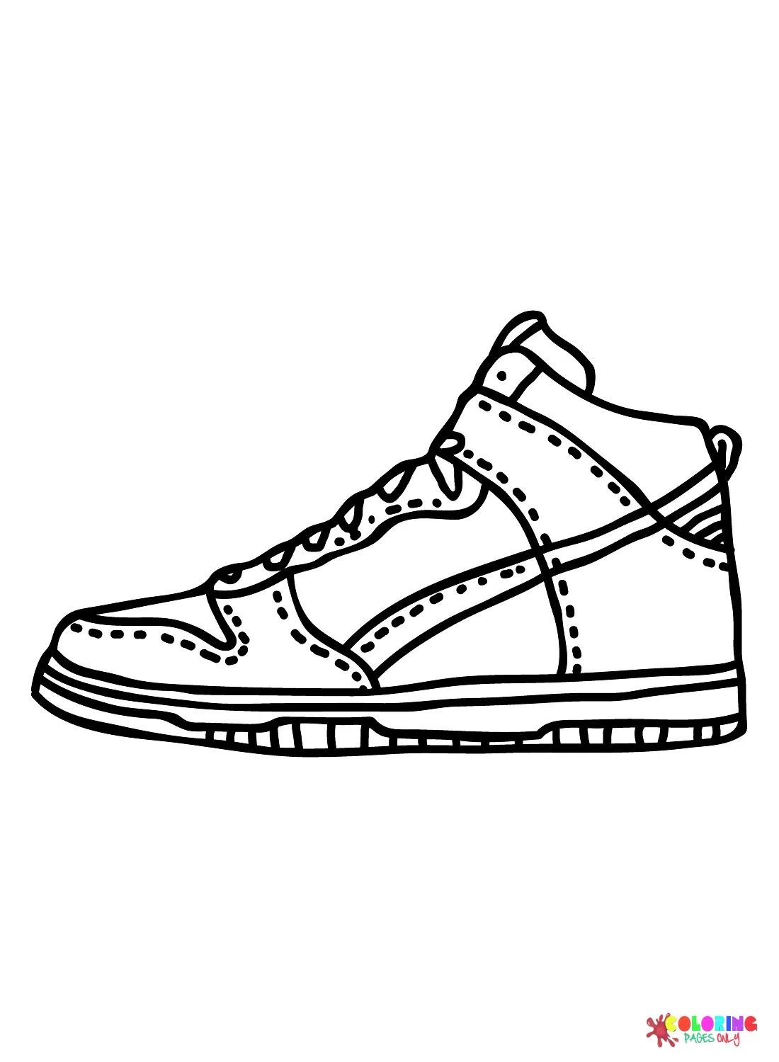 Çocuklar İçin Sneaker Boyama Sayfaları 