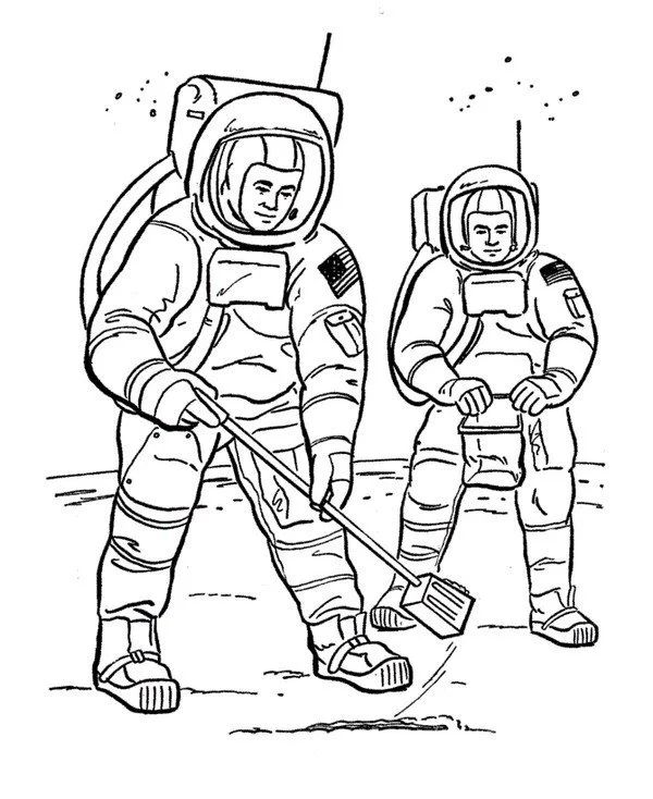Çocuklar İçin Astronot Boyama Sayfaları 
