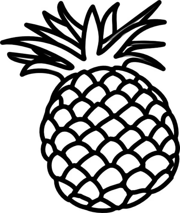 Çocuklar İçin Ananas Boyama Sayfaları 