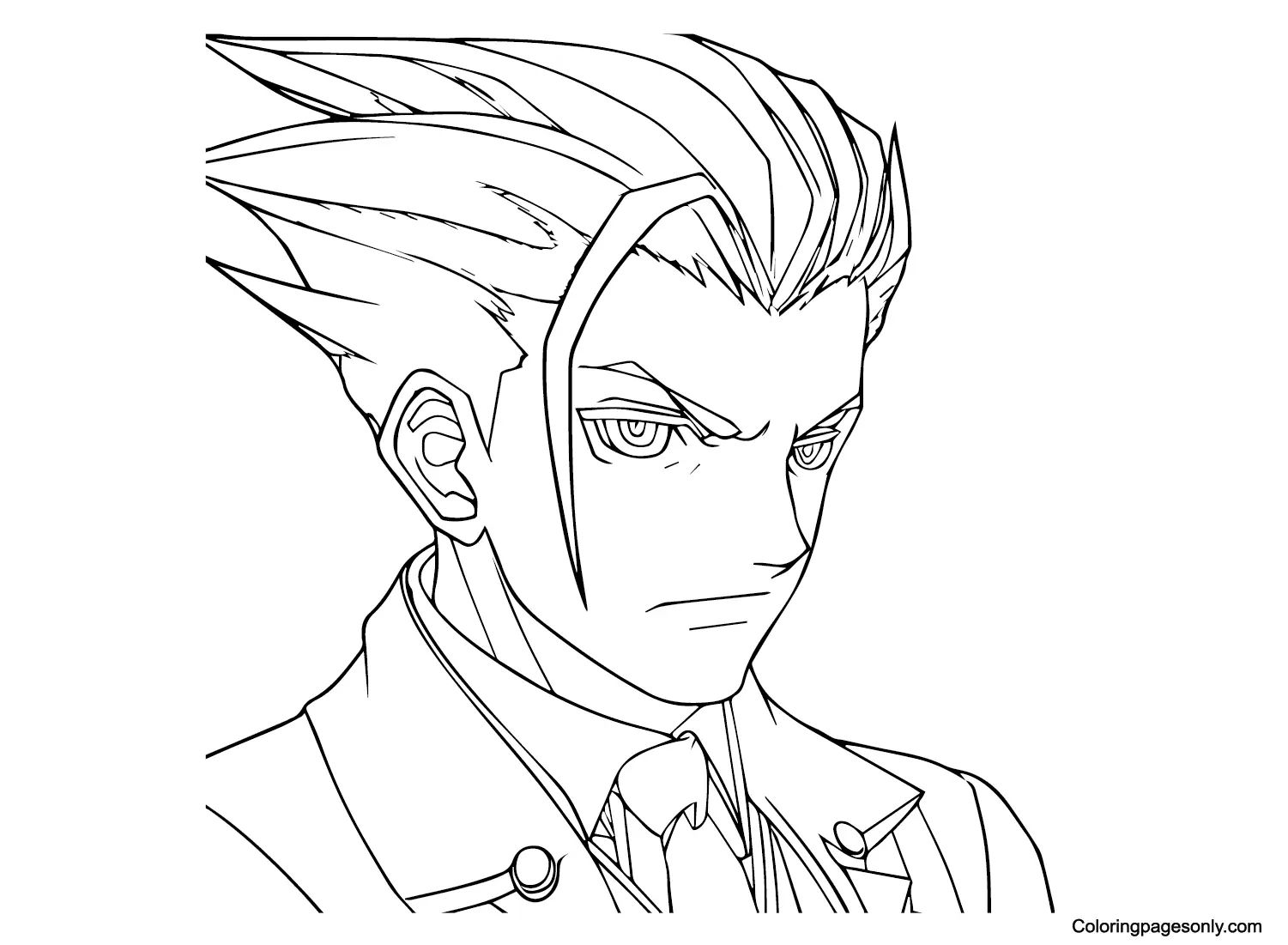 Çocuklar İçin Ace Attorney Boyama Sayfaları 