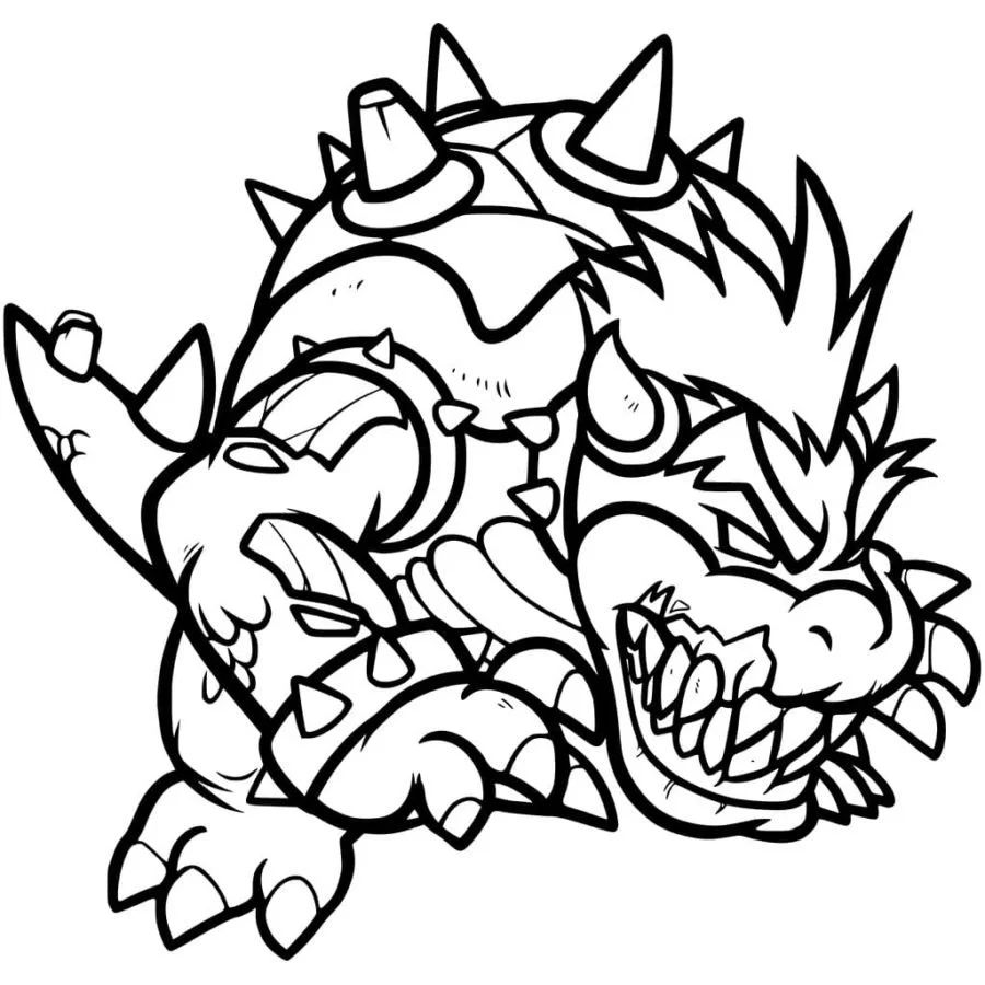 Çocuklar İçin Bowser Boyama Sayfaları 