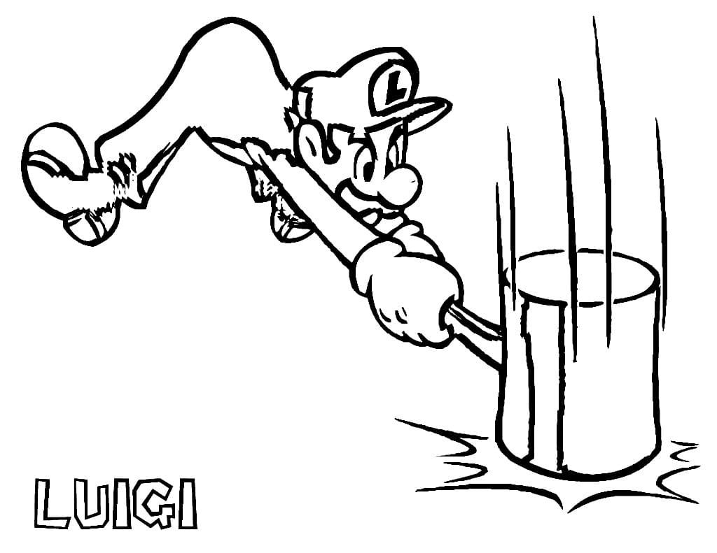 Çocuklar İçin Luigi Boyama Sayfaları 
