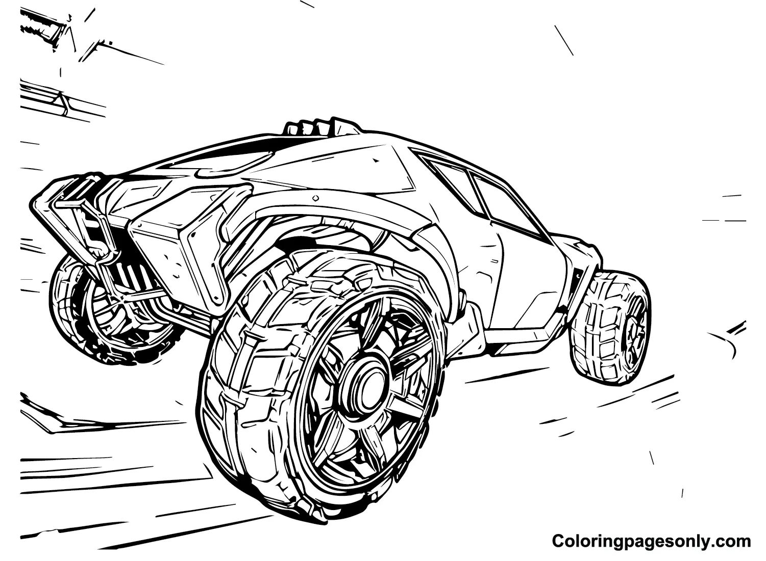 Çocuklar İçin Rocket League Boyama Sayfaları 