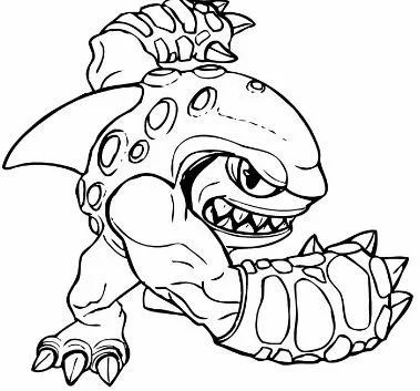 Çocuklar İçin Skylanders Boyama Sayfaları 