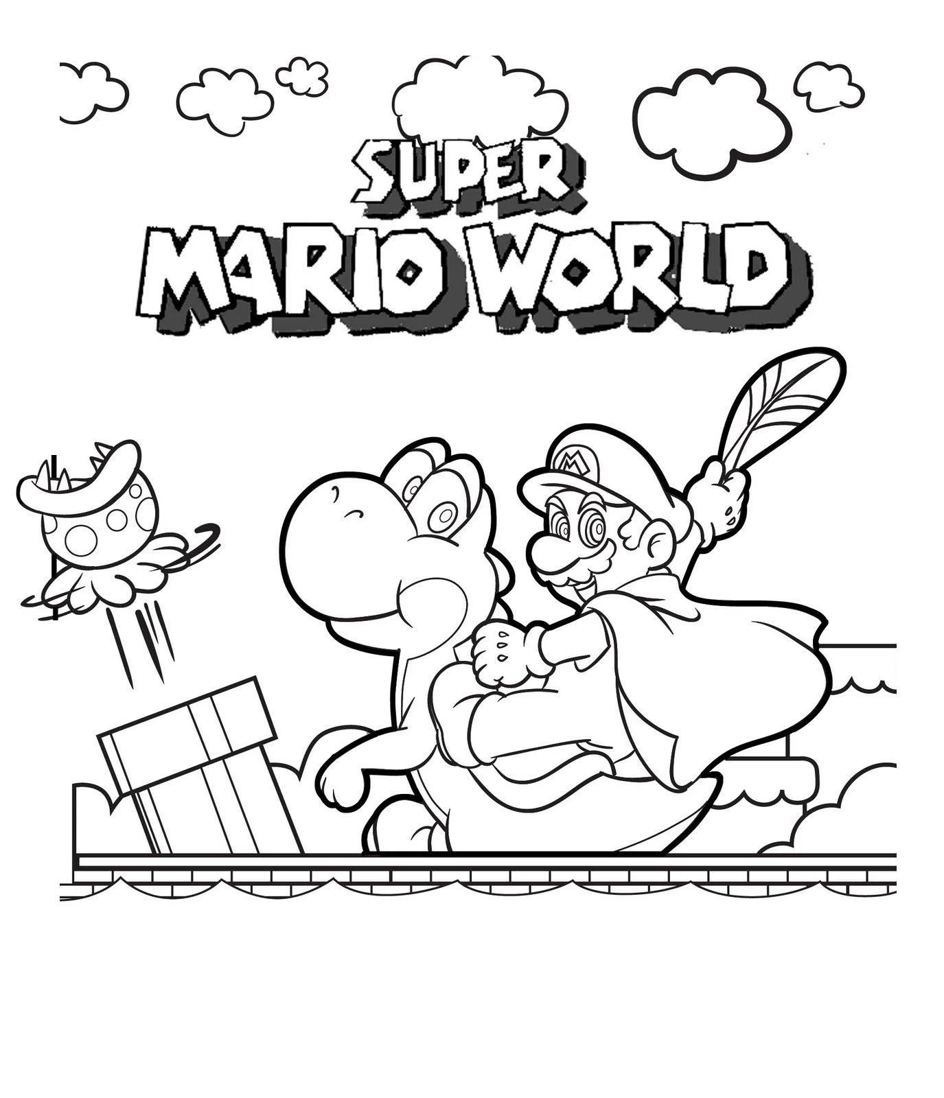 Çocuklar İçin Super Mario Bros Boyama Sayfaları 
