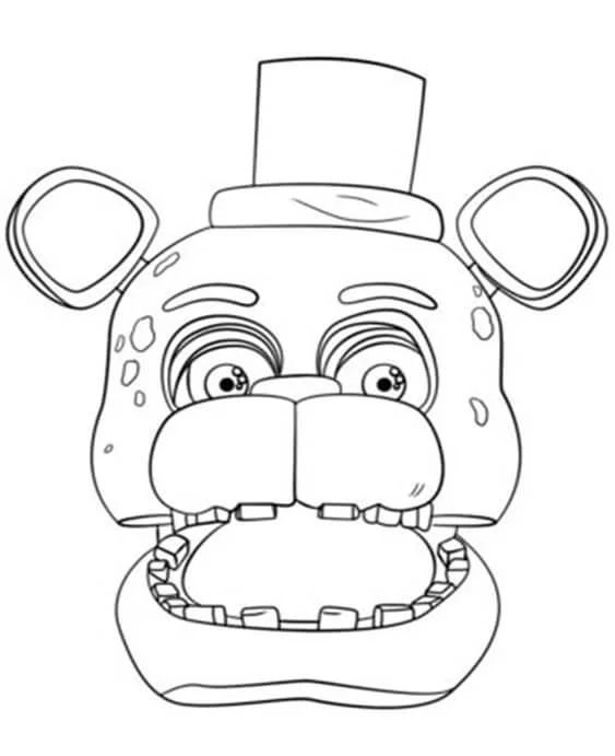 Çocuklar İçin Withered Freddy Boyama Sayfaları 