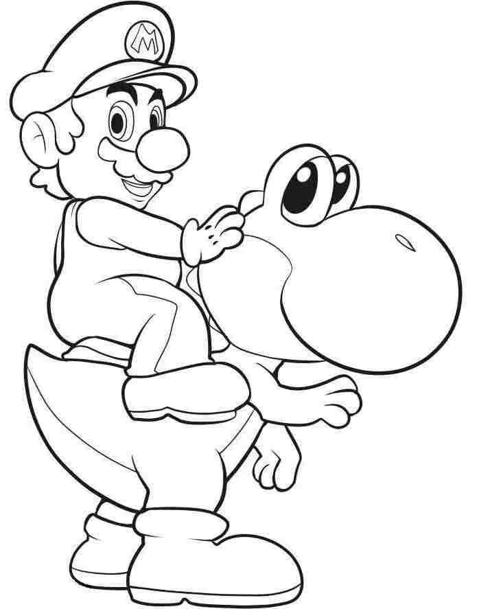 Çocuklar İçin Yoshi Boyama Sayfaları 