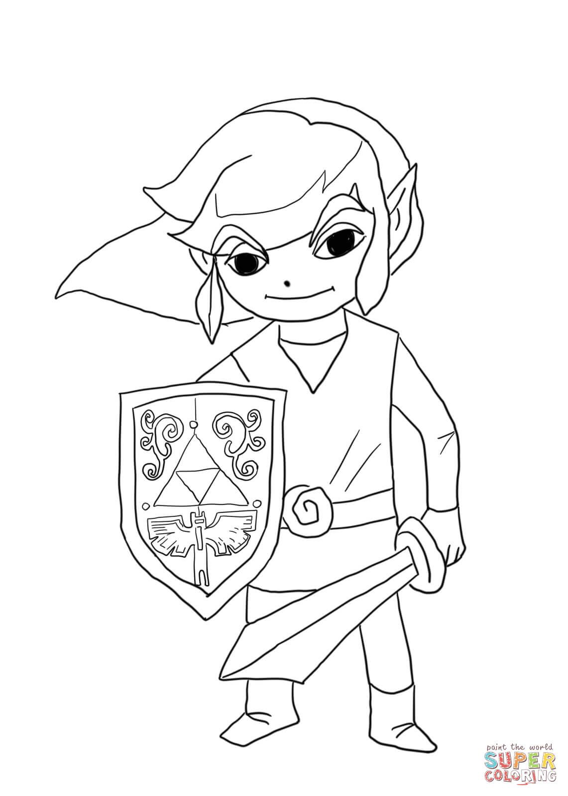 Çocuklar İçin Zelda Boyama Sayfaları 