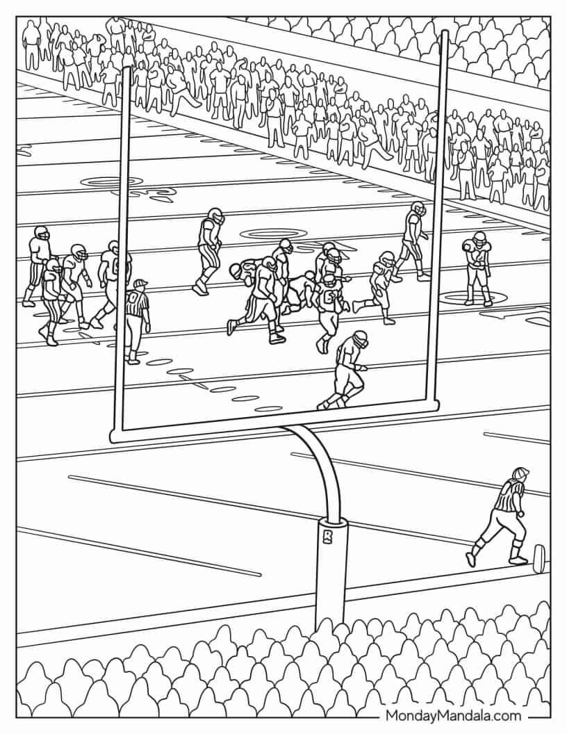Çocuklar İçin Amerikan-Futbolu Boyama Sayfaları 