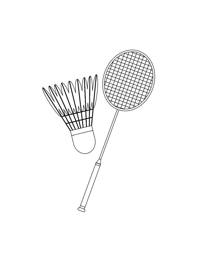 Çocuklar İçin Badminton Boyama Sayfaları 