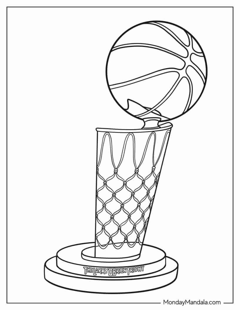Çocuklar İçin Basketbol Boyama Sayfaları 
