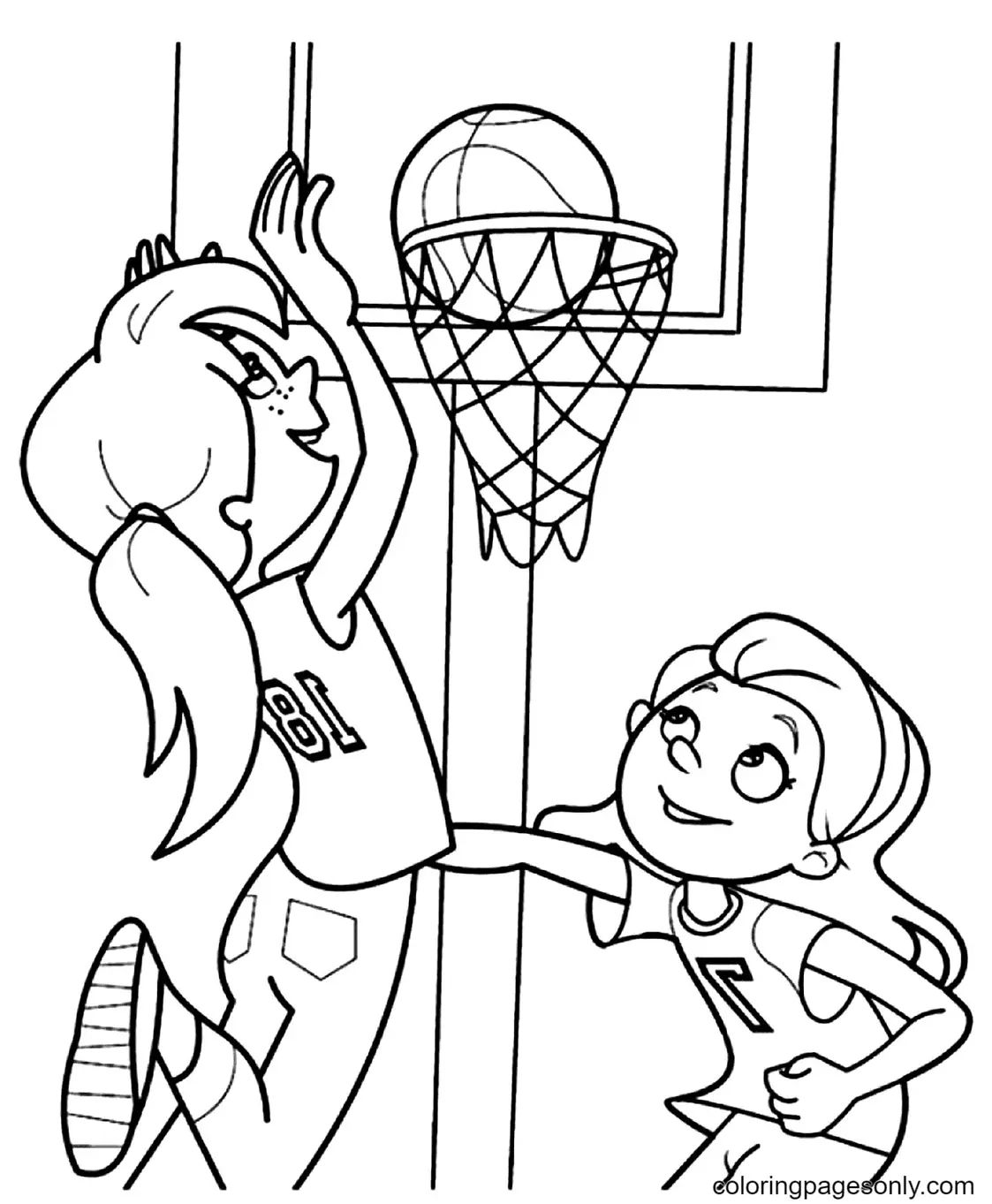 Çocuklar İçin Basketbol Boyama Sayfaları 