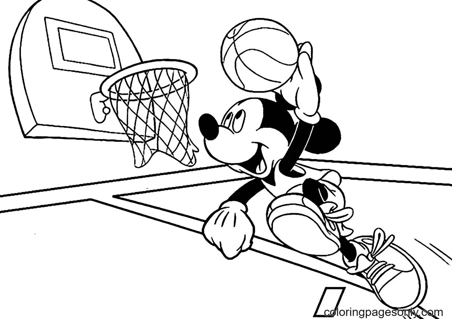 Çocuklar İçin Basketbol Boyama Sayfaları 