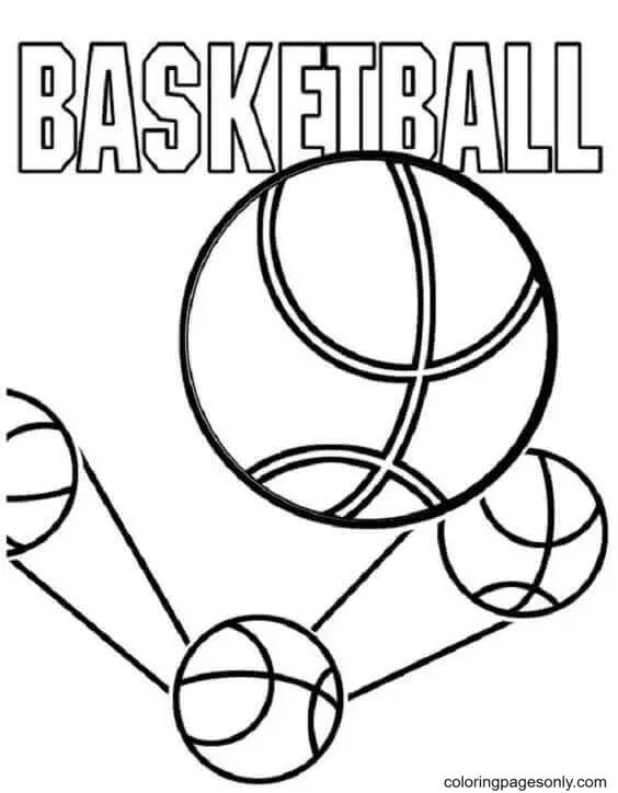 Çocuklar İçin Basketbol Boyama Sayfaları 