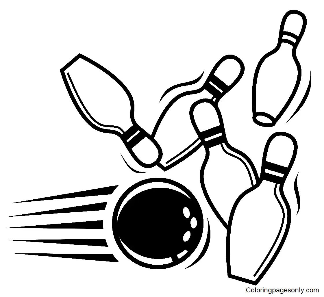 Çocuklar İçin Bowling Boyama Sayfaları 