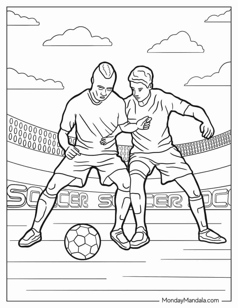 Çocuklar İçin Futbol Boyama Sayfaları 