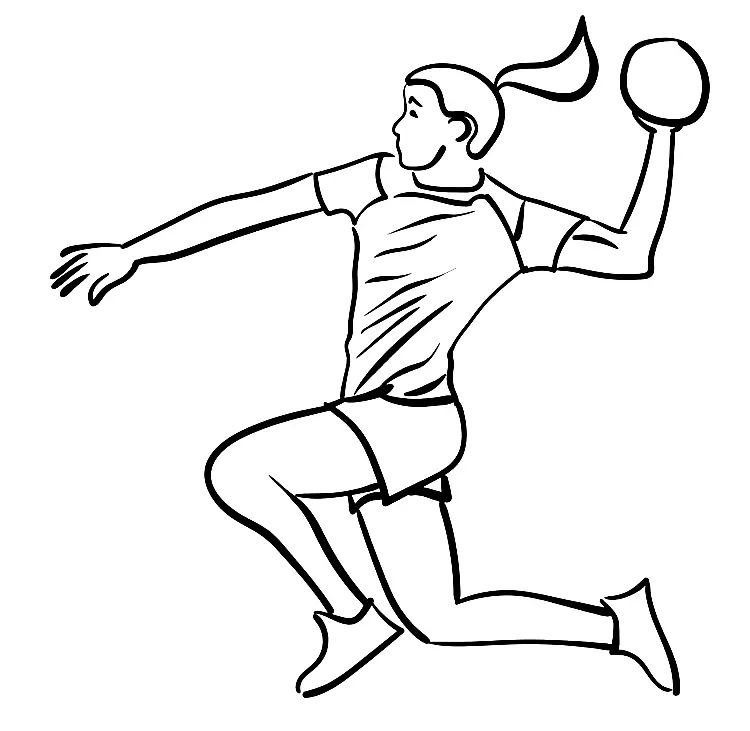 Çocuklar İçin Hendbol Boyama Sayfaları 