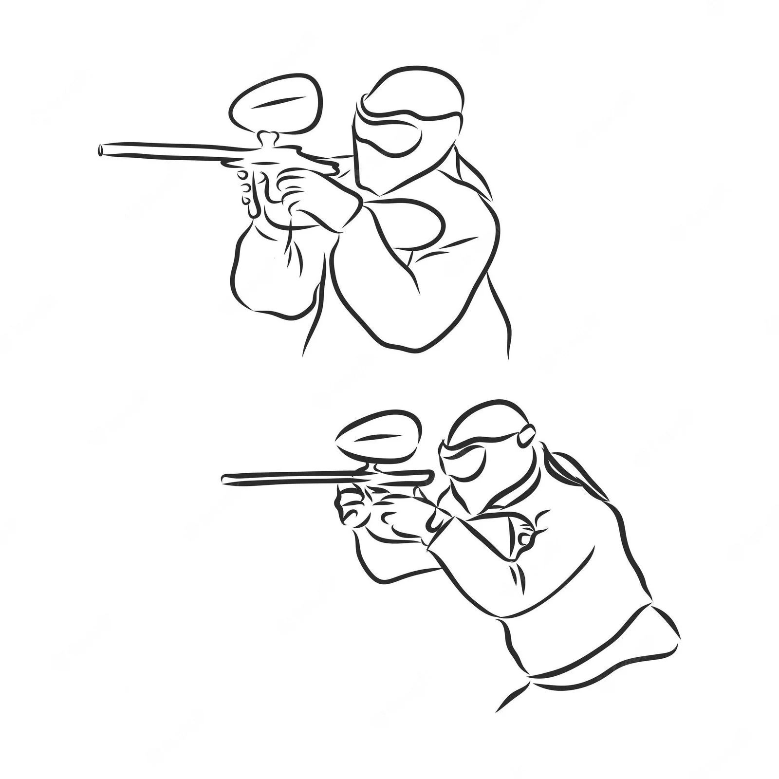 Çocuklar İçin Paintball Boyama Sayfaları 