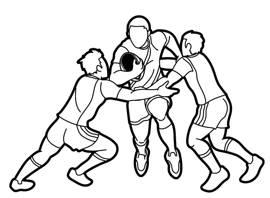 Çocuklar İçin Rugby Boyama Sayfaları 