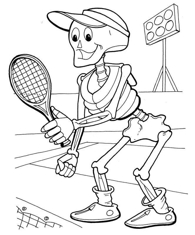 Çocuklar İçin Tenis Boyama Sayfaları 