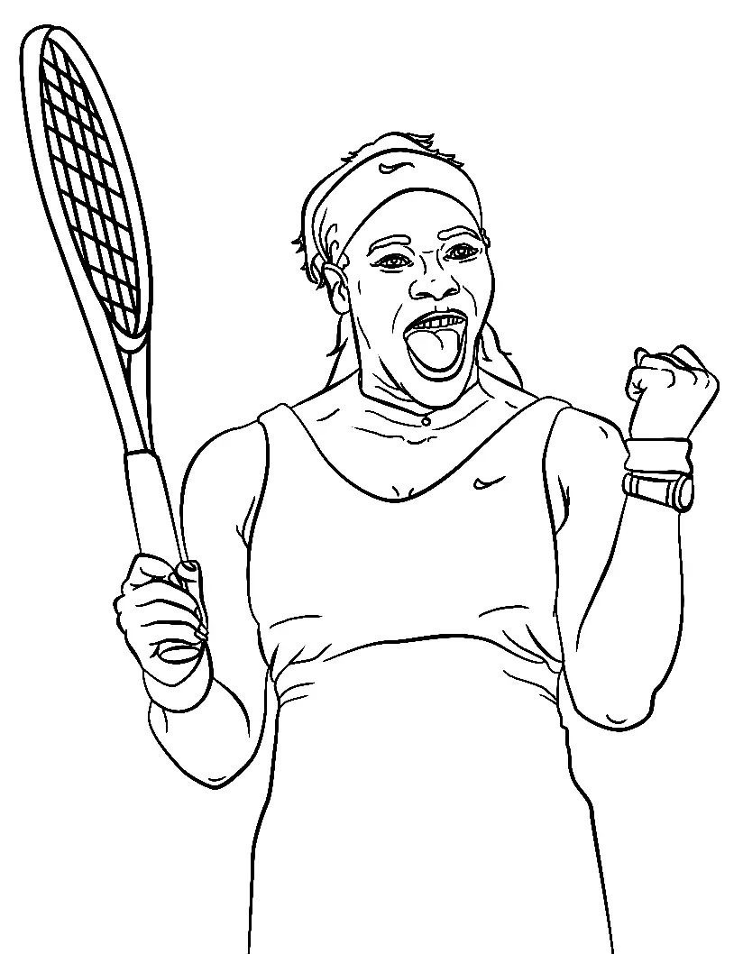 Çocuklar İçin Tenis Boyama Sayfaları 