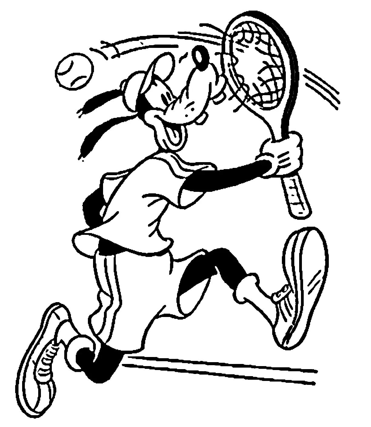 Çocuklar İçin Tenis Boyama Sayfaları 