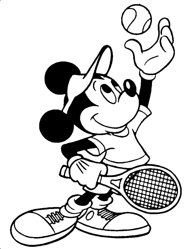 Çocuklar İçin Tenis Boyama Sayfaları 