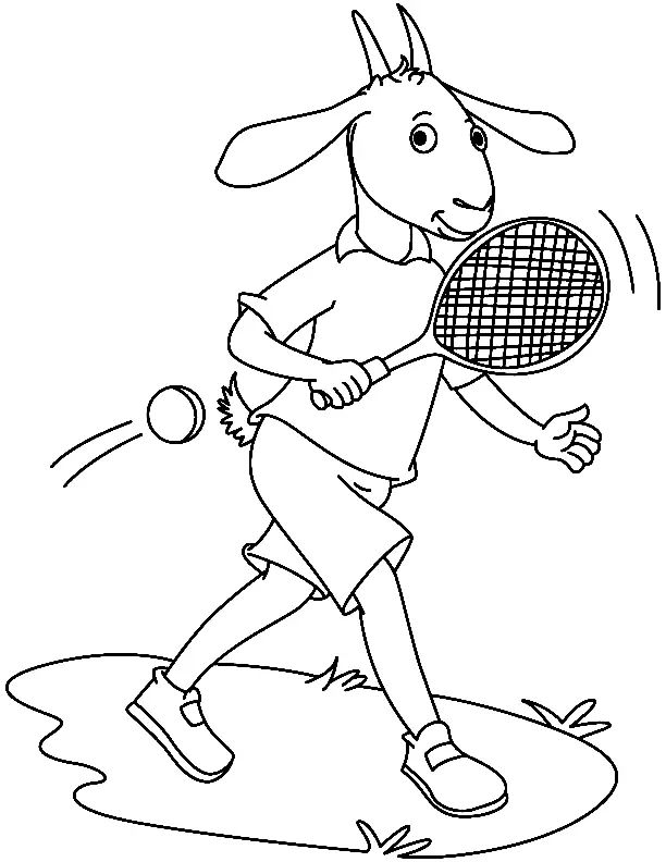 Çocuklar İçin Tenis Boyama Sayfaları 