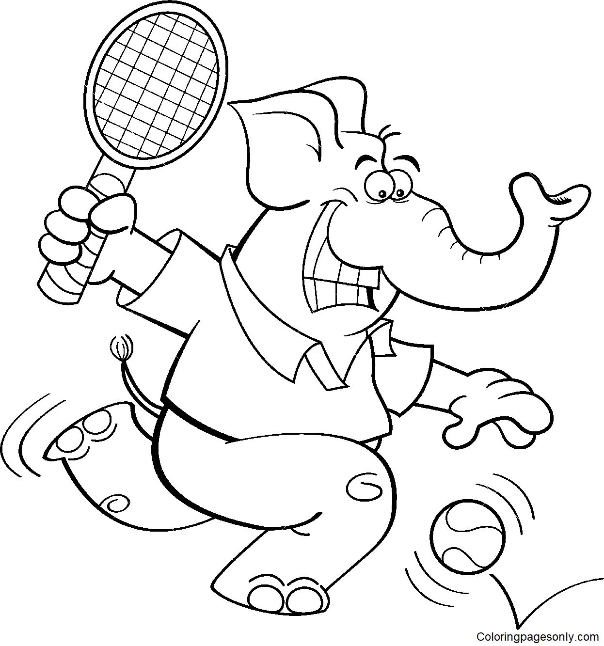 Çocuklar İçin Tenis Boyama Sayfaları 