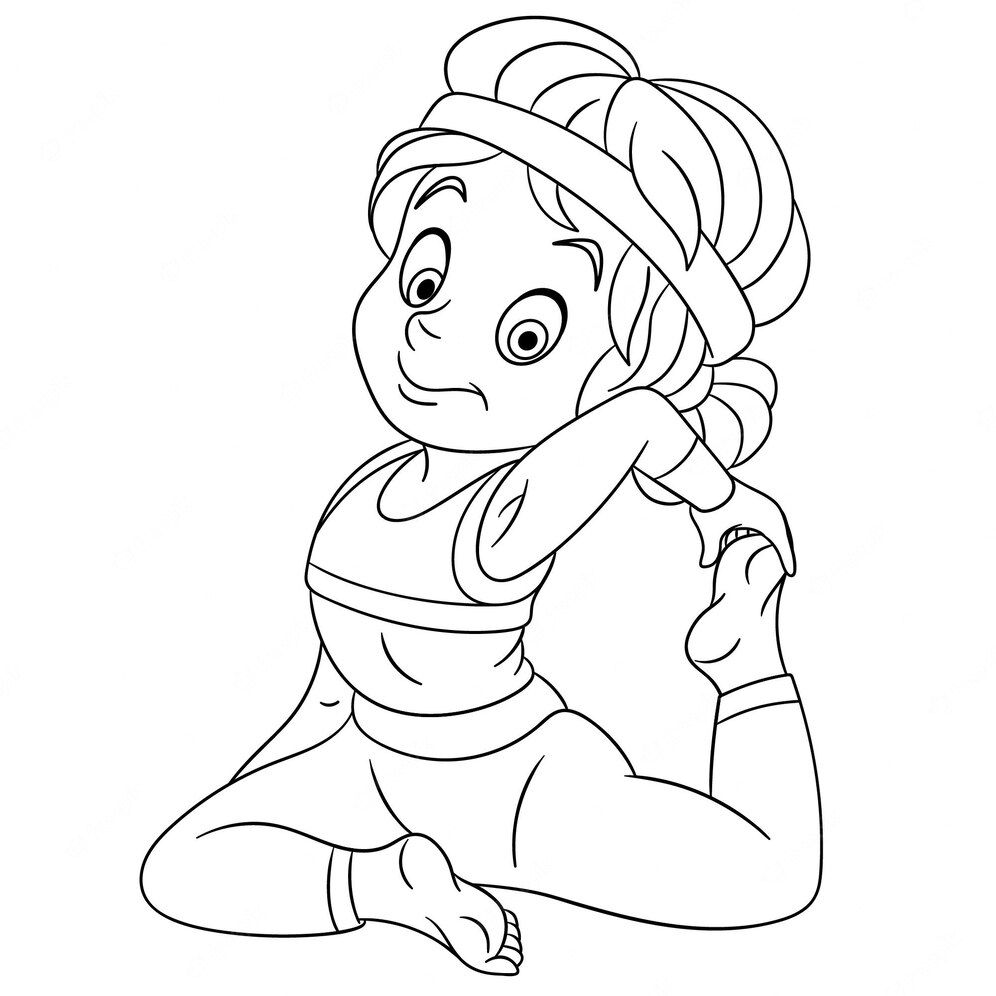 Çocuklar İçin Yoga Boyama Sayfaları 