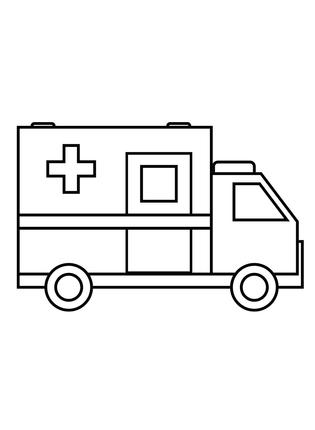 Çocuklar İçin Ambulans Boyama Sayfaları 