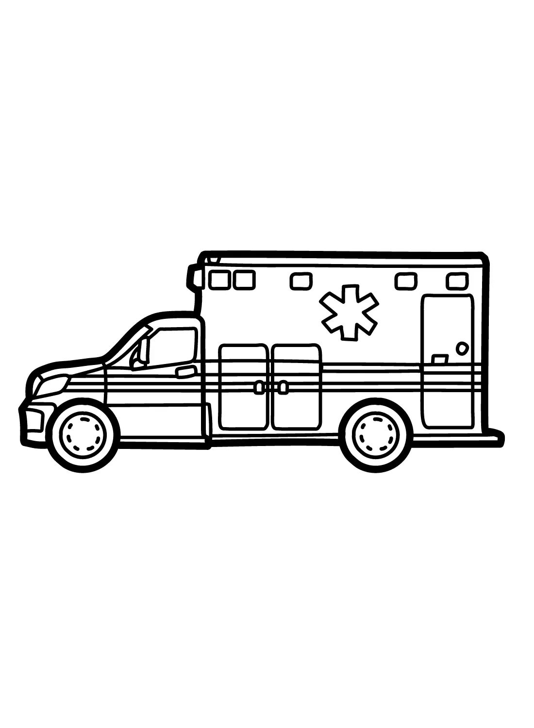 Çocuklar İçin Ambulans Boyama Sayfaları 