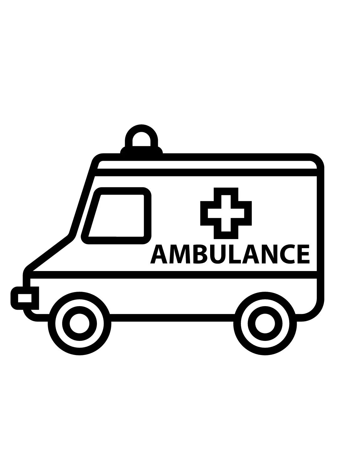 Çocuklar İçin Ambulans Boyama Sayfaları 