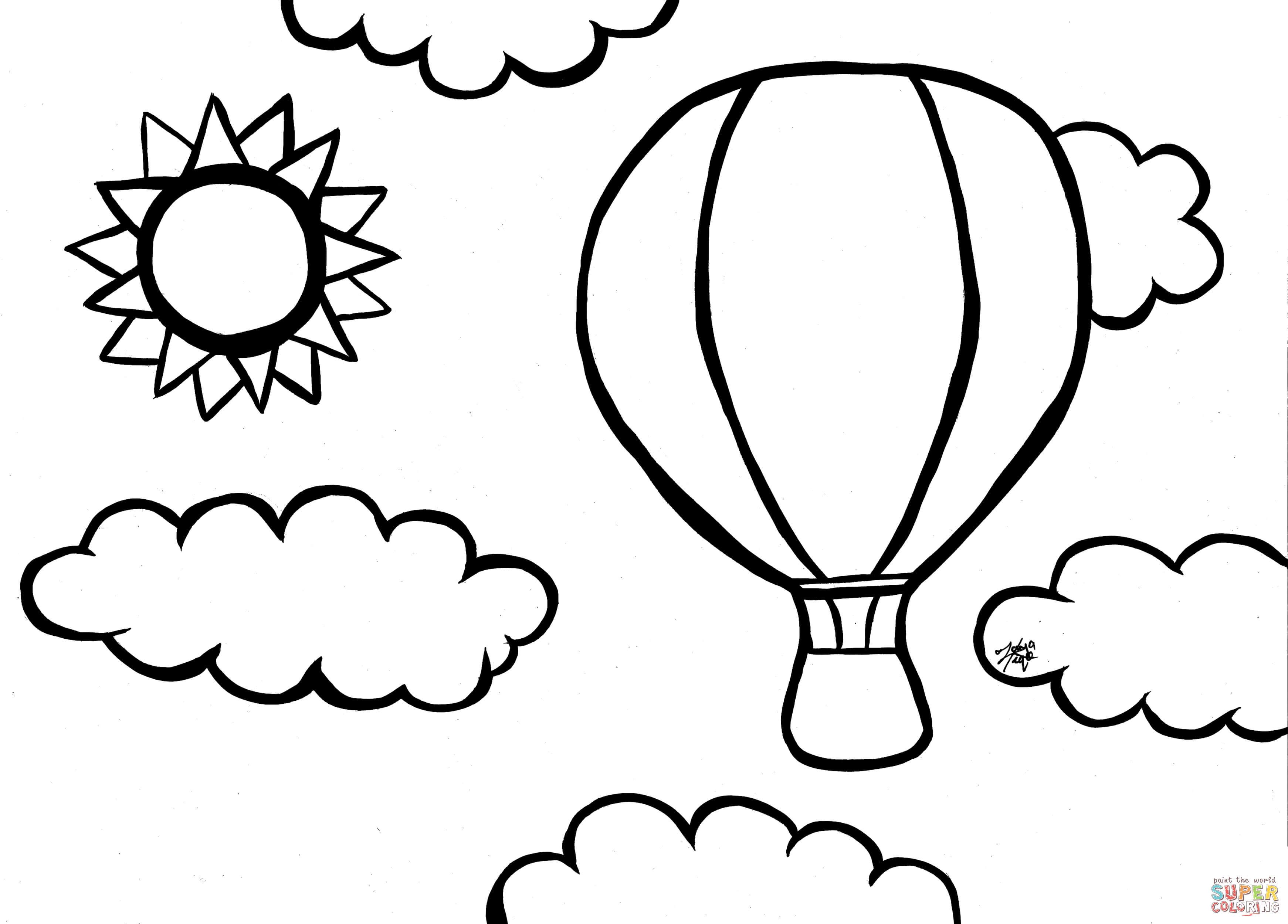 Çocuklar İçin Balon Boyama Sayfaları 