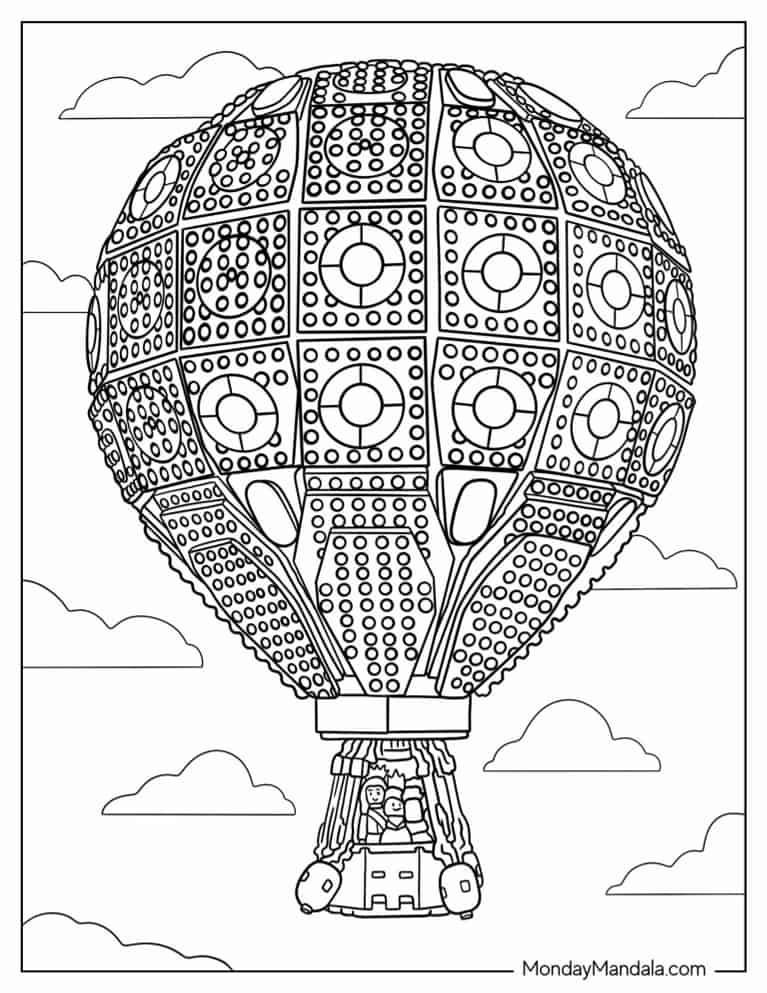 Çocuklar İçin Balon Boyama Sayfaları 