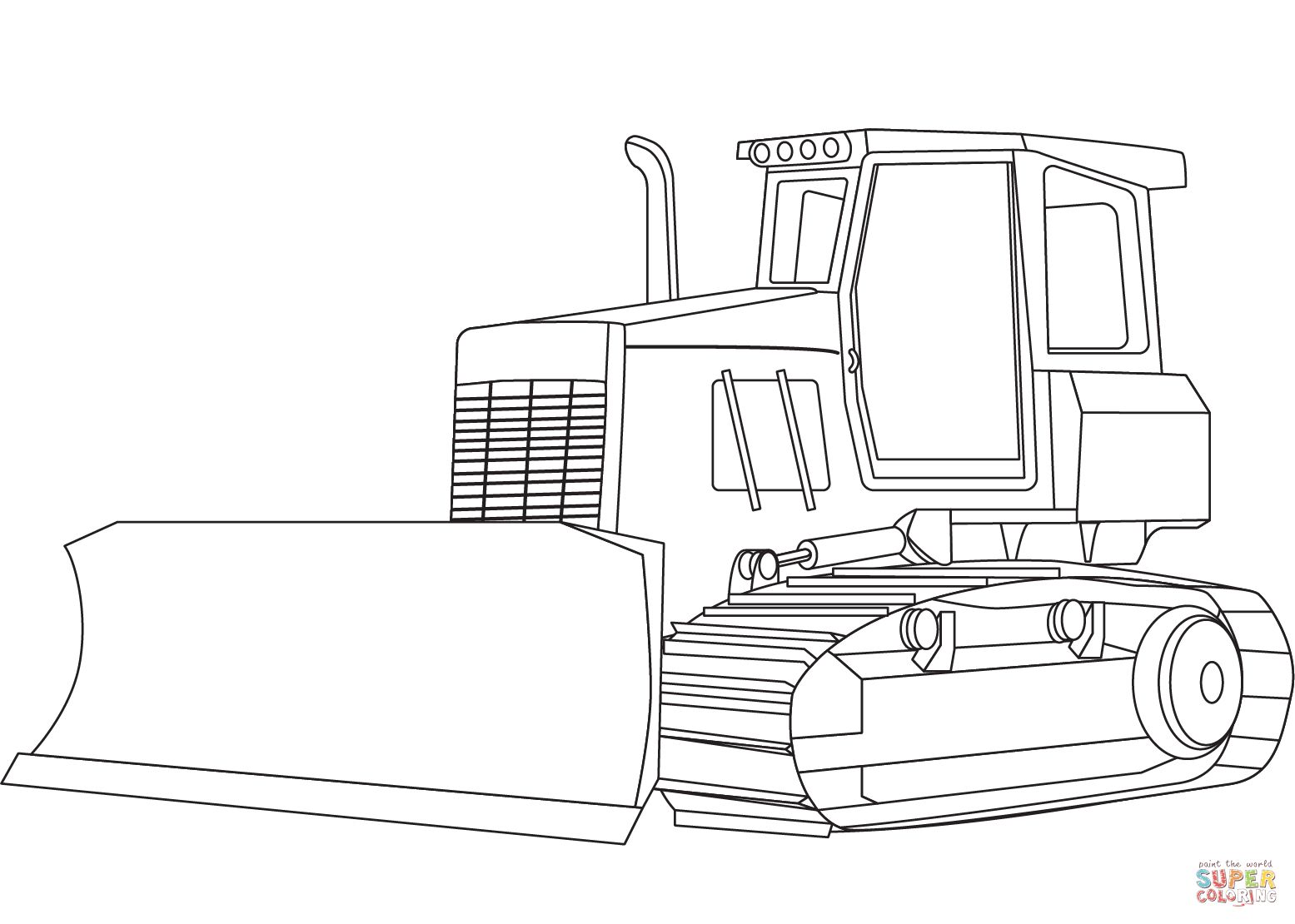 Çocuklar İçin Buldozer Boyama Sayfaları 