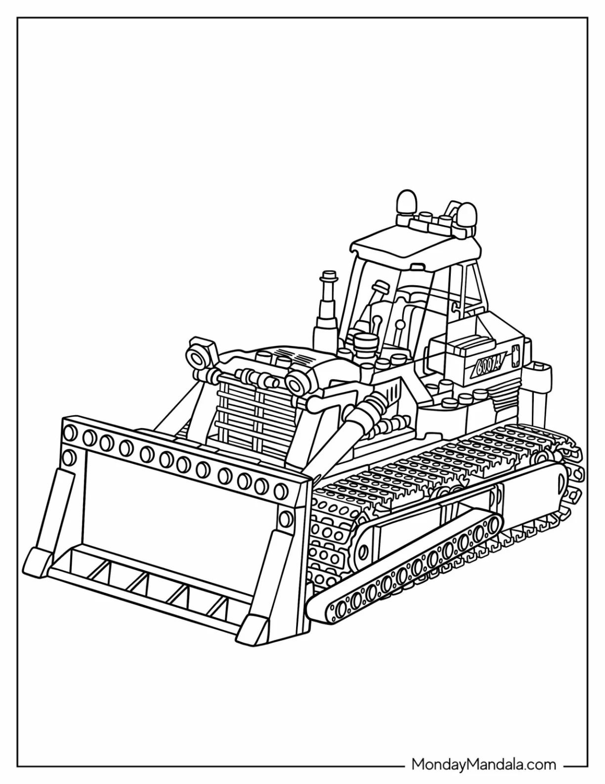 Çocuklar İçin Buldozer Boyama Sayfaları 