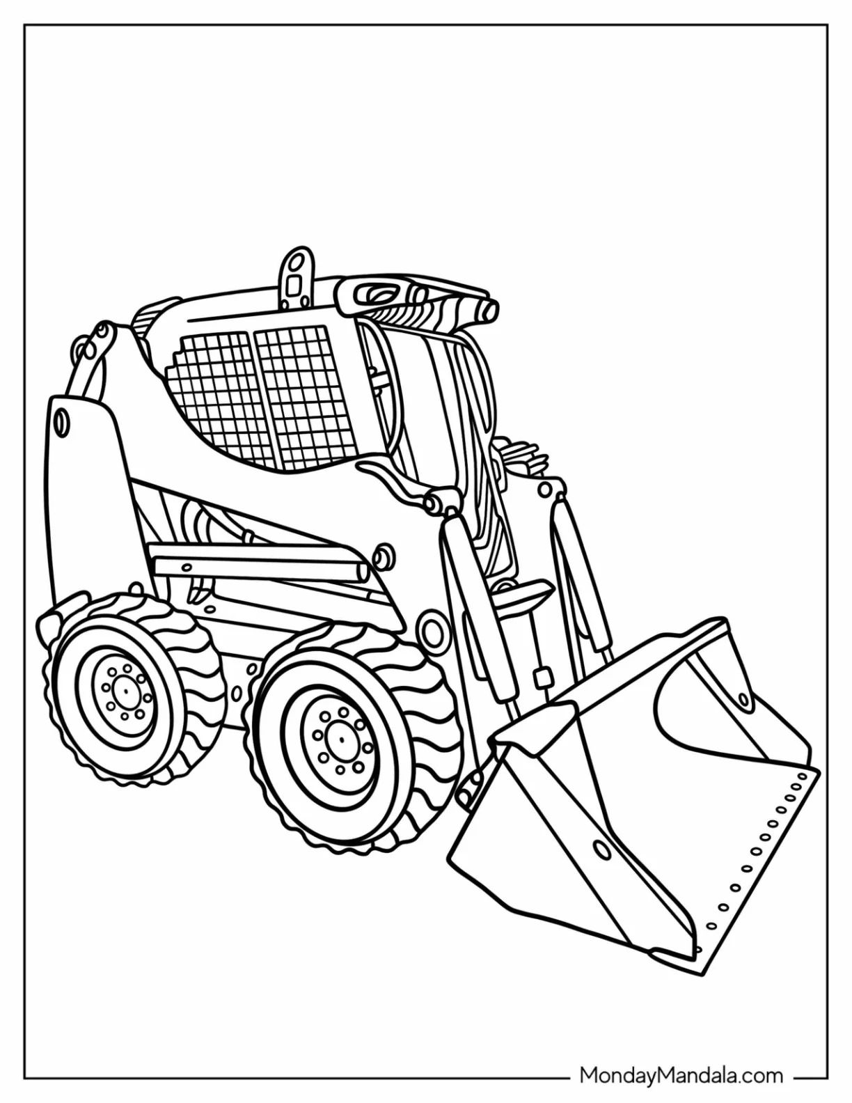 Çocuklar İçin Buldozer Boyama Sayfaları 