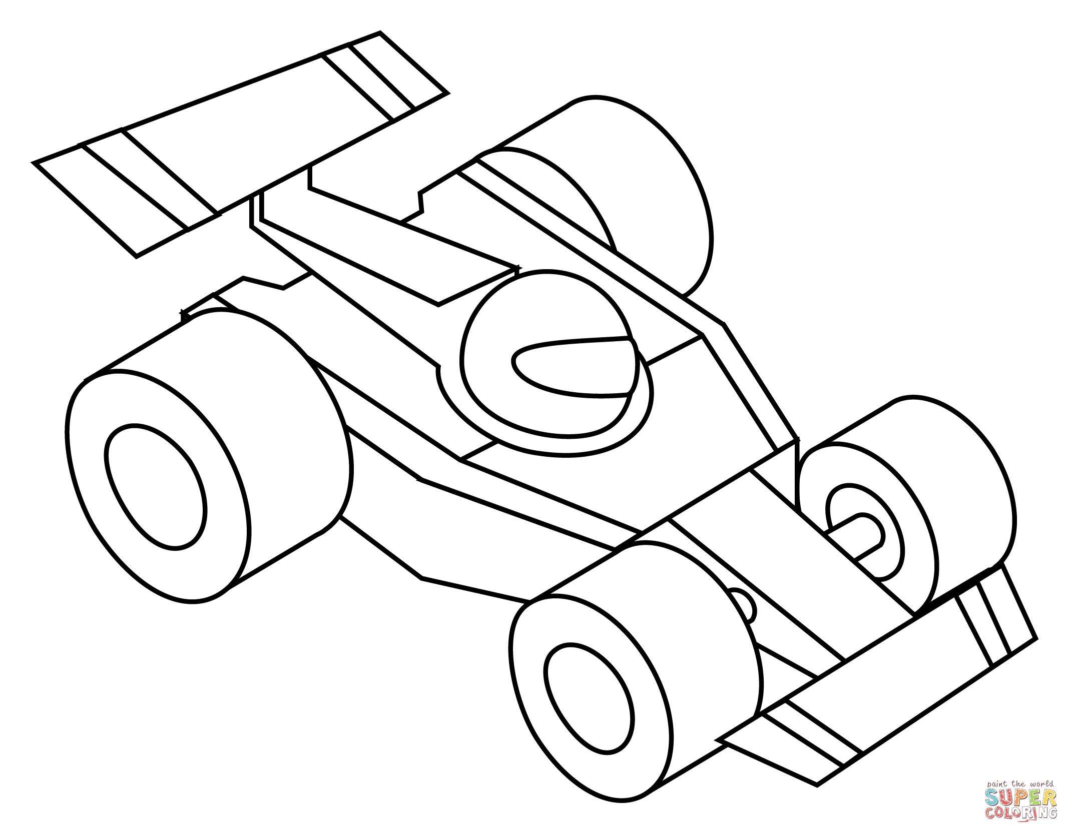 Çocuklar İçin F1 Boyama Sayfaları 