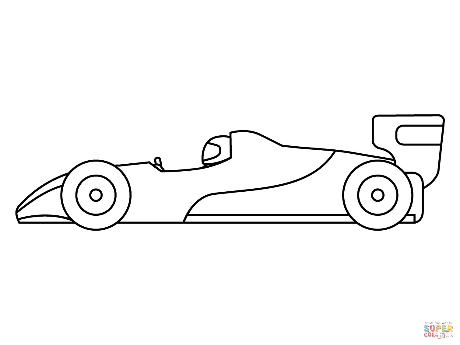 Çocuklar İçin F1 Boyama Sayfaları 