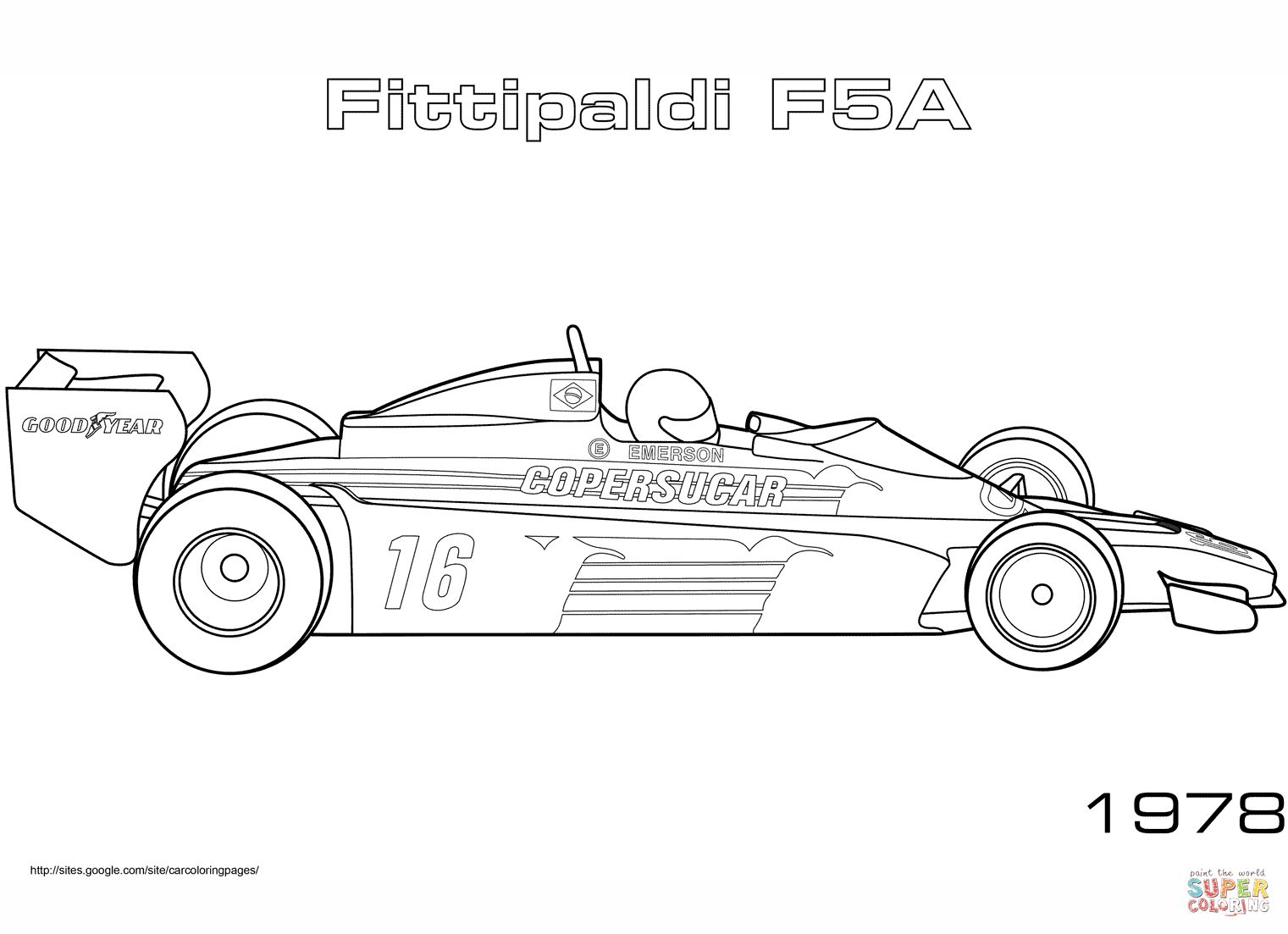 Çocuklar İçin F1 Boyama Sayfaları 