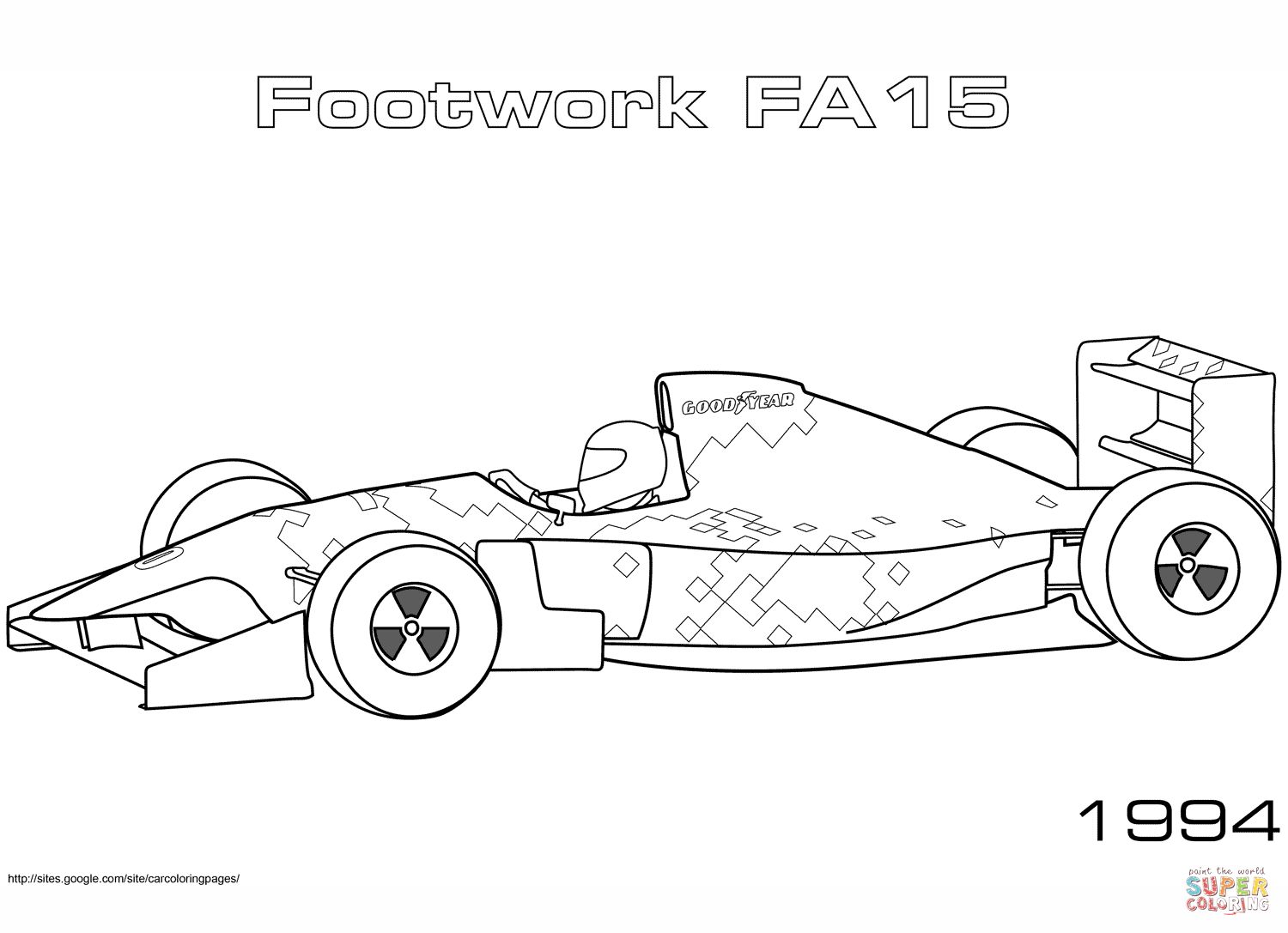 Çocuklar İçin F1 Boyama Sayfaları 
